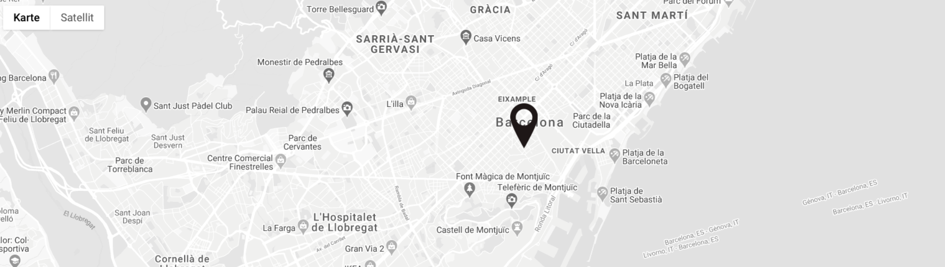 Kartenmotiv Barcelona aus dem Figma-Entwurf